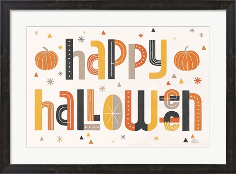 Framed Retro Halloween I Print