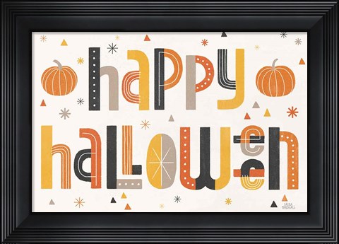 Framed Retro Halloween I Print