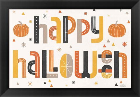 Framed Retro Halloween I Print