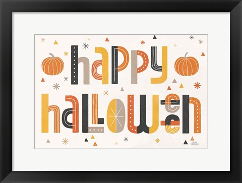 Framed Retro Halloween I Print