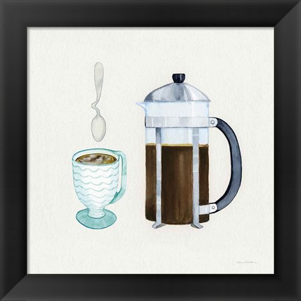 Framed Coffee Break VIII Tan Print