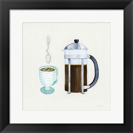 Framed Coffee Break VIII Tan Print