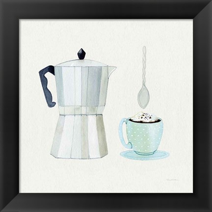 Framed Coffee Break VII Tan Print