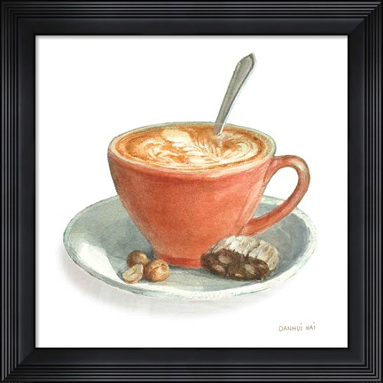 Framed Wake Me Up Coffee III on White Print