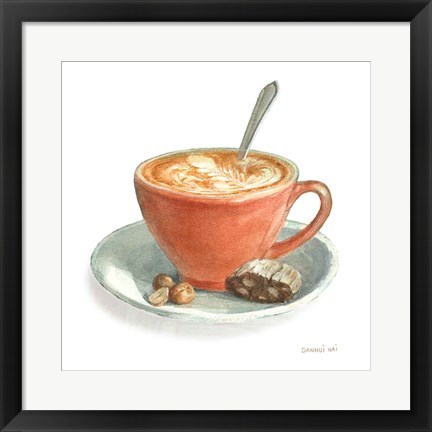 Framed Wake Me Up Coffee III on White Print