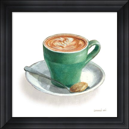 Framed Wake Me Up Coffee II on White Print