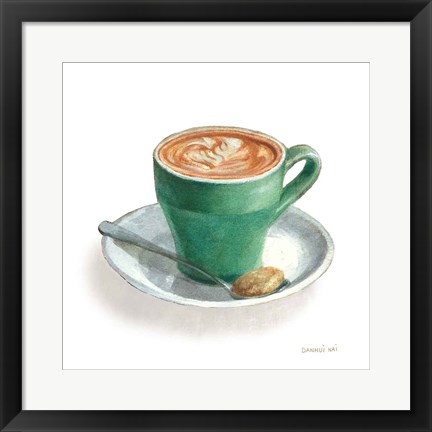 Framed Wake Me Up Coffee II on White Print