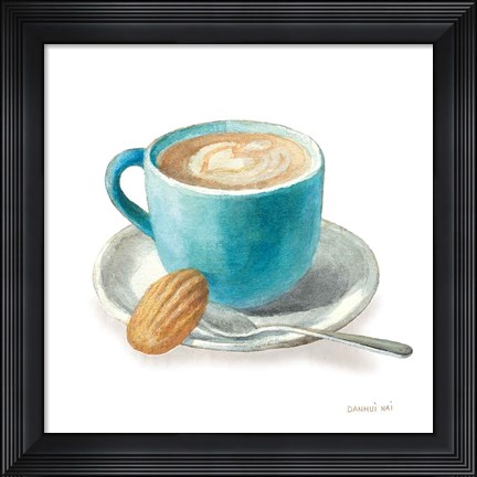 Framed Wake Me Up Coffee I on White Print