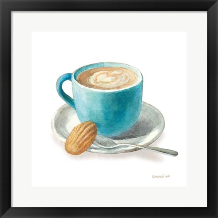 Framed Wake Me Up Coffee I on White Print