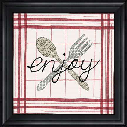 Framed Cool Kitchen Enjoy Print