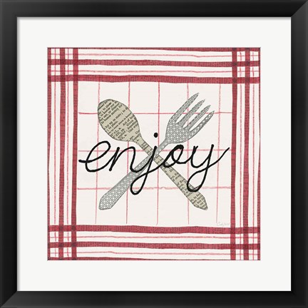 Framed Cool Kitchen Enjoy Print