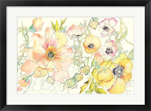 Framed Pastel Garden II Print