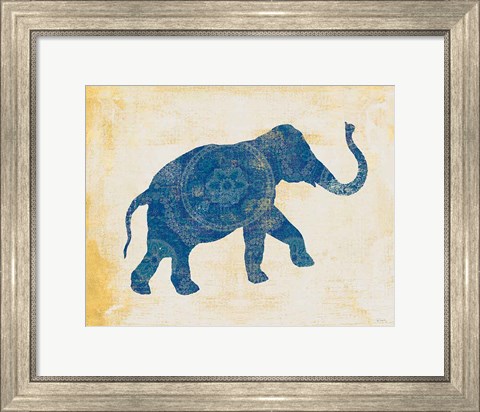 Framed Raja Elephant I Print