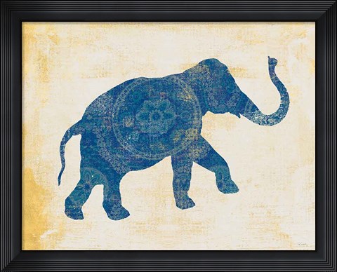 Framed Raja Elephant I Print