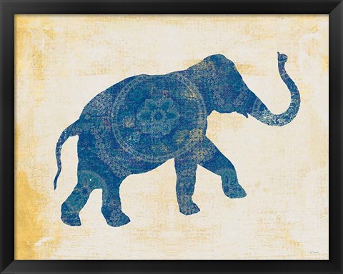 Framed Raja Elephant I Print