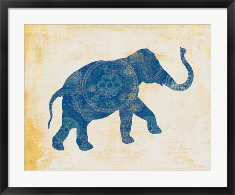 Framed Raja Elephant I Print