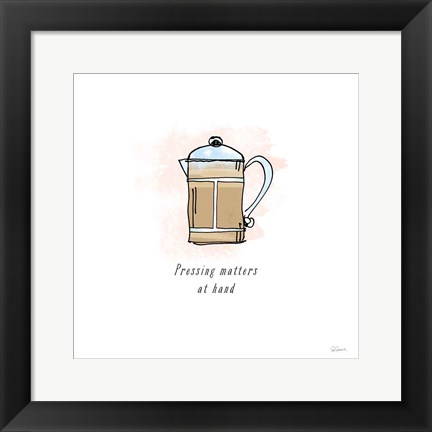 Framed Good Brew IV Black Text Print