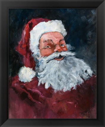 Framed Jolly Santa Print