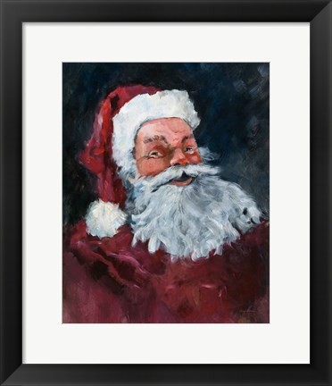 Framed Jolly Santa Print