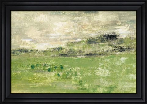 Framed Spring Valley I Green Print