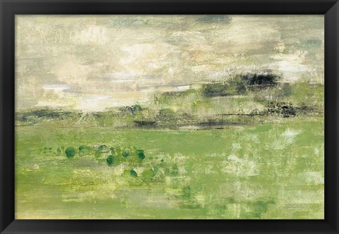 Framed Spring Valley I Green Print