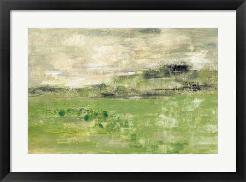 Framed Spring Valley I Green Print