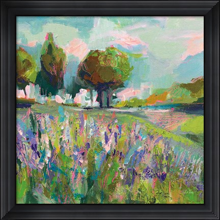 Framed Field of Flowers Print