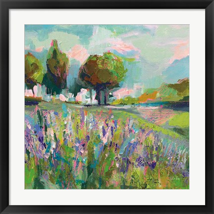 Framed Field of Flowers Print