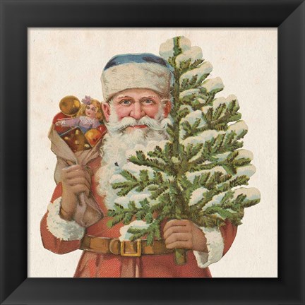 Framed Victorian Santa IV Print