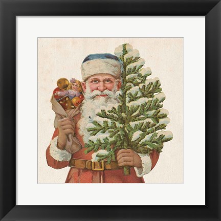 Framed Victorian Santa IV Print