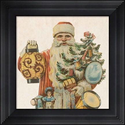 Framed Victorian Santa II Print