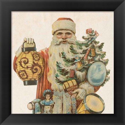 Framed Victorian Santa II Print