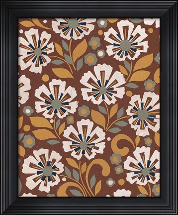 Framed Boho Floral VI Print