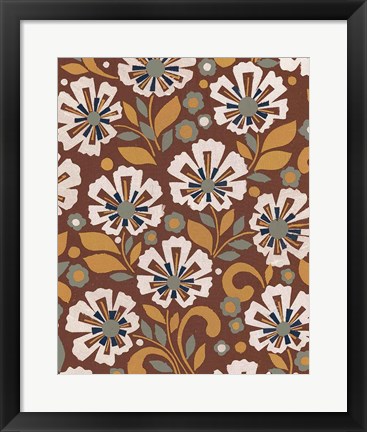 Framed Boho Floral VI Print