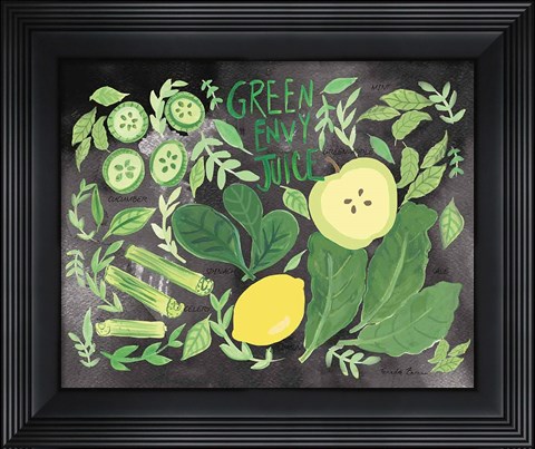 Framed Fruitie Smoothie III on Black Print