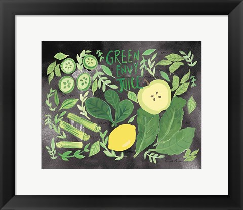 Framed Fruitie Smoothie III on Black Print