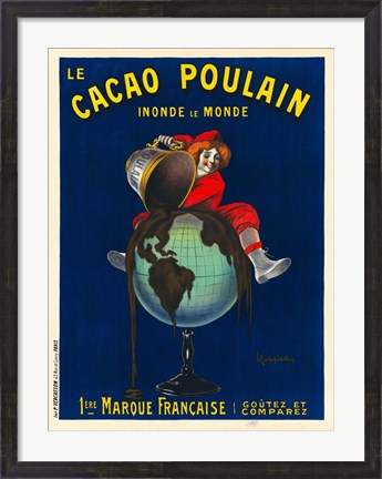 Framed Le Cacao Poulain Inonde le Monde, 1911 Print