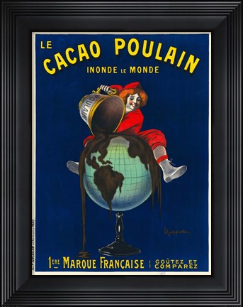 Framed Le Cacao Poulain Inonde le Monde, 1911 Print