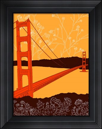 Framed Golden Gate Bridge - Headlands Print