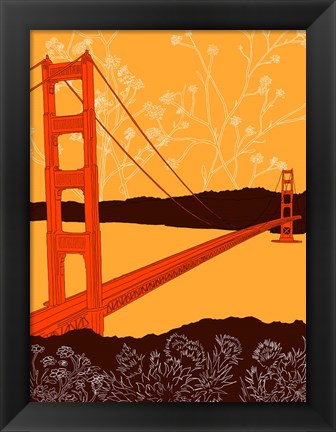 Framed Golden Gate Bridge - Headlands Print