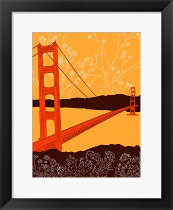 Framed Golden Gate Bridge - Headlands Print