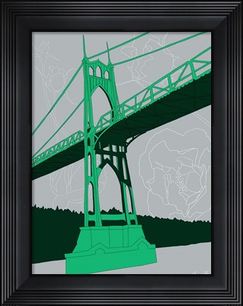 Framed St. Johns Bridge - Portland Print