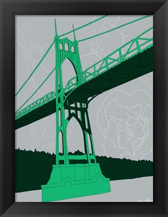 Framed St. Johns Bridge - Portland Print