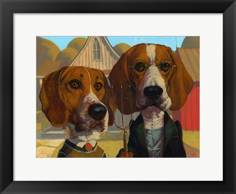 Framed American Gothic Print