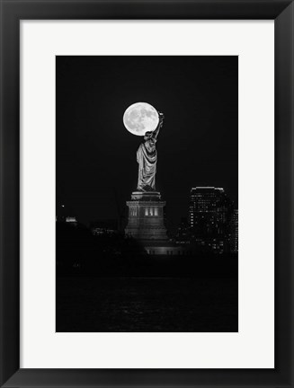 Framed Full Moon New York Print