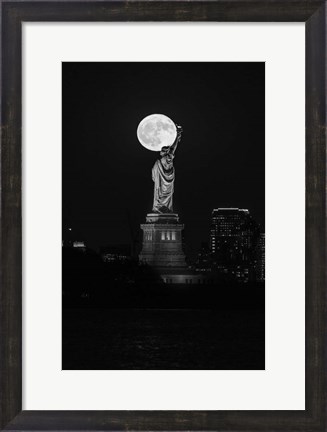 Framed Full Moon New York Print