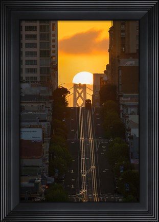 Framed Lombard Street Cable Car Print