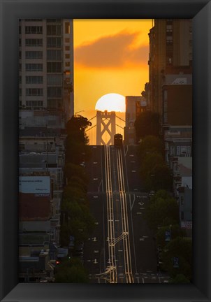 Framed Lombard Street Cable Car Print