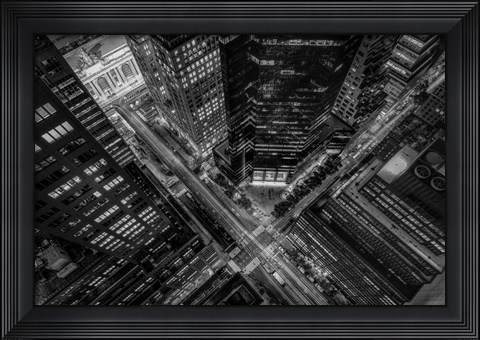 Framed New York City Looking Down Print