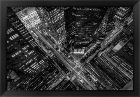 Framed New York City Looking Down Print